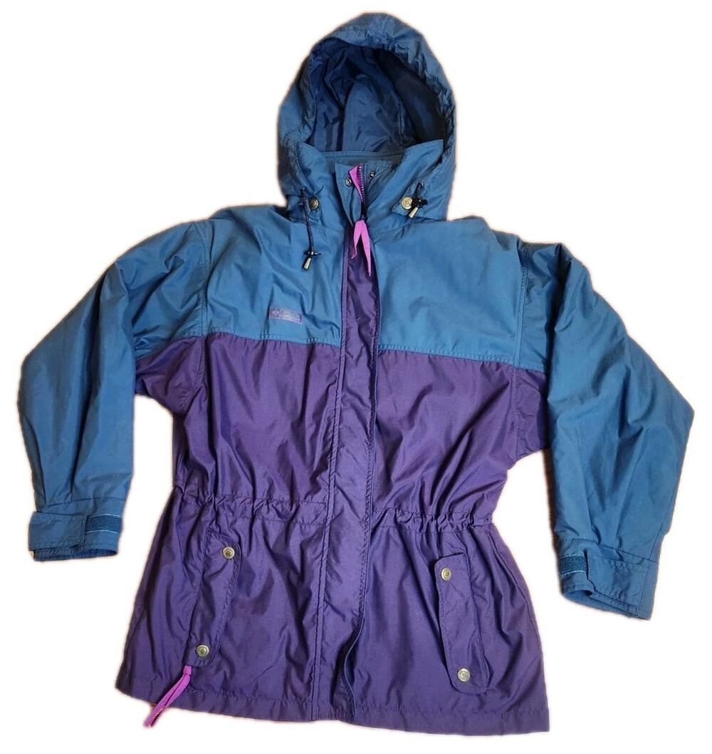 Vintage Columbia 3-in-1 Interchange Jacket Women M Hooded Colorblock Reversible